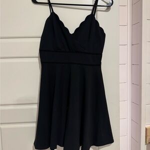 Black Scalloped Dress